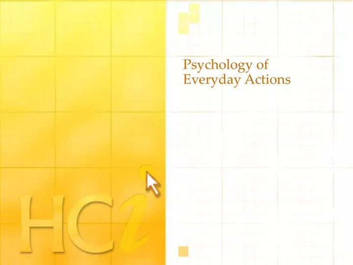 psychology of everyday actions