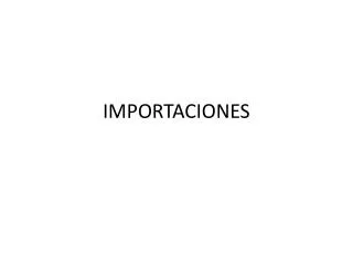 importaciones