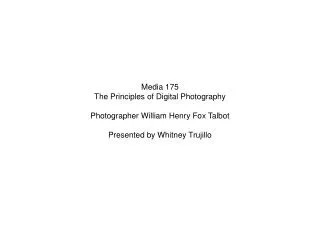 William Henry Fox Talbot 1800-1877