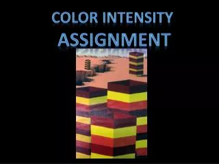 Color intensity assignment