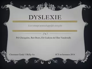 dyslexie