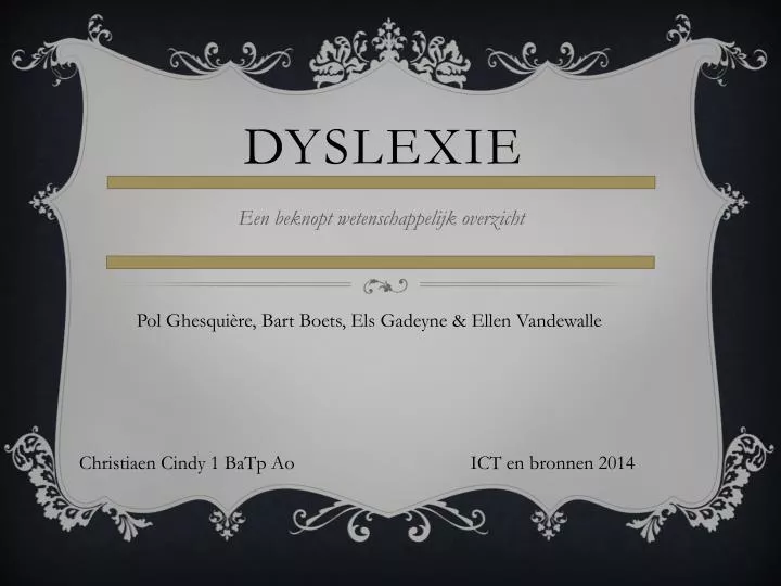 dyslexie