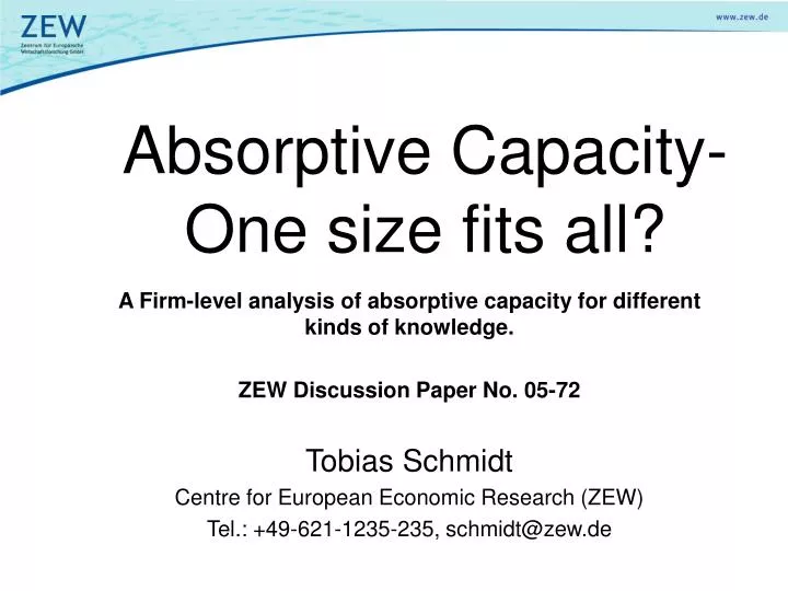 absorptive capacity one size fits all