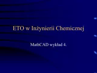 eto w in ynierii chemicznej