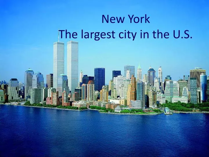 new york the largest city in the u s