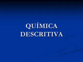 qu mica descritiva