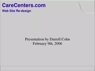 CareCenters Web Site Re-design