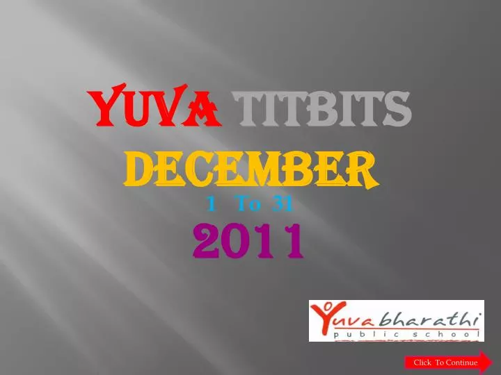 yuva titbits december 2011