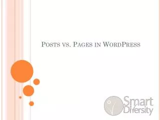 Posts vs. Pages in WordPress