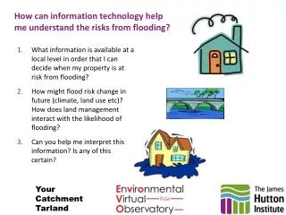 How can information technology help me understand the risks from flooding?