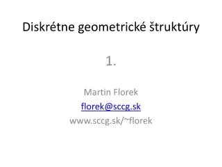 diskr tne geometrick trukt ry