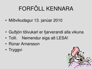 forf ll kennara