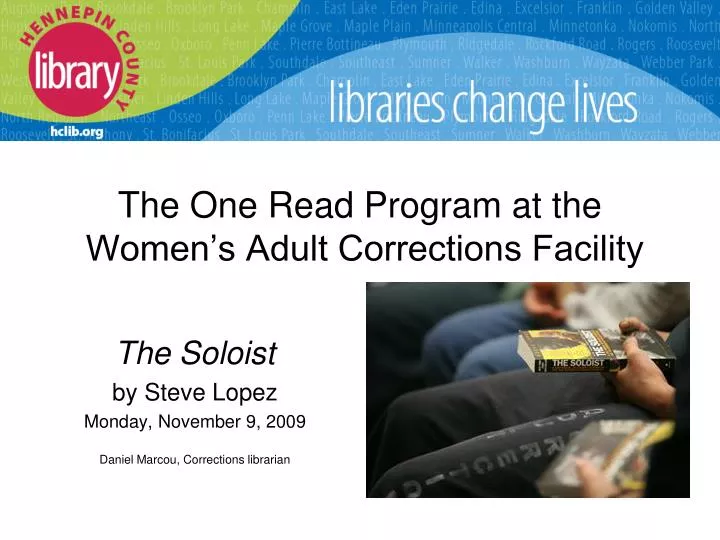 the one read program at the women s adult corrections facility