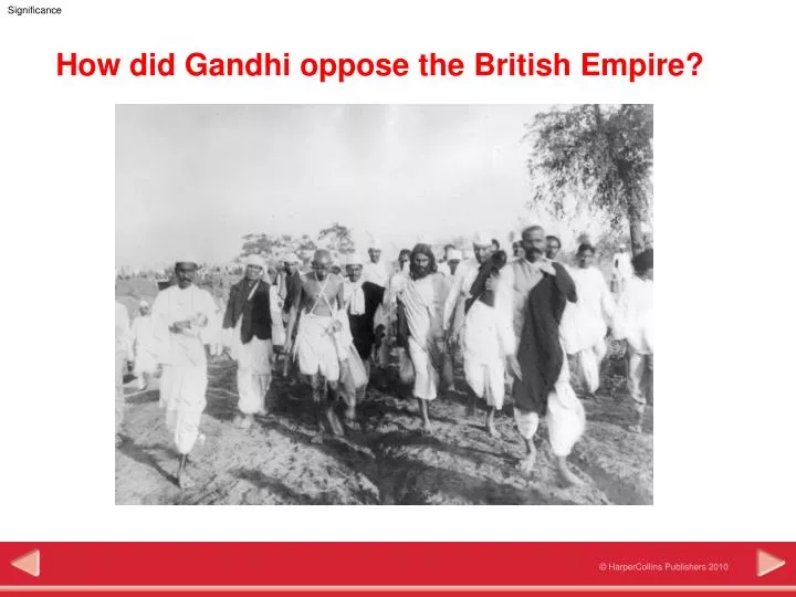 how did gandhi oppose the british empire