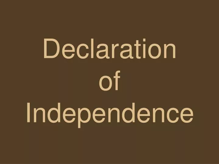 declaration of independence