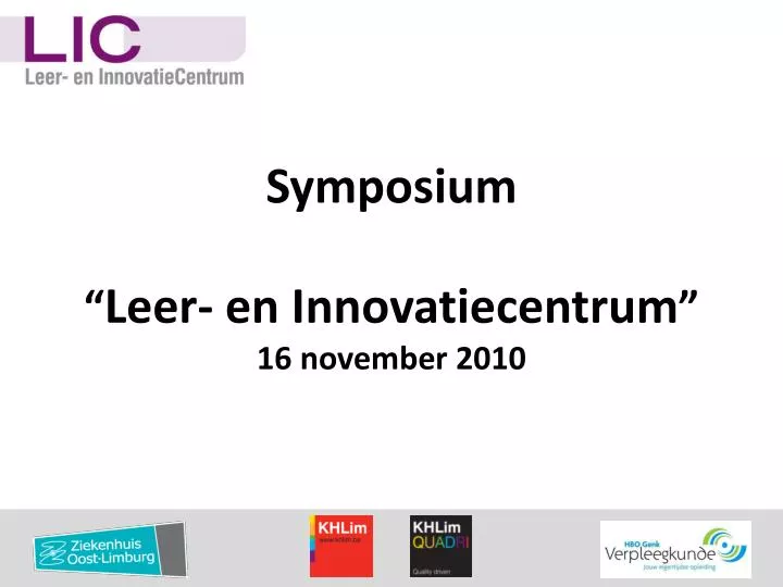 symposium leer en innovatiecentrum