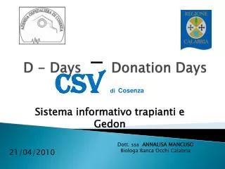 d days donation days