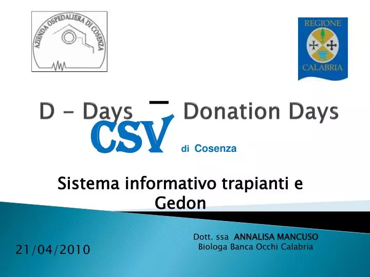 d days donation days