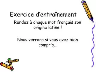 exercice d entra nement