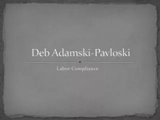 Deb Adamski-Pavloski