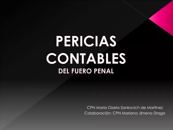 pericias contables del fuero penal