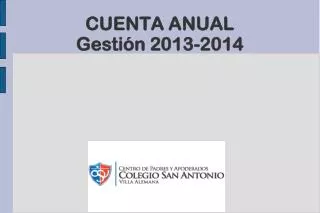 cuenta anual gesti n 2013 2014