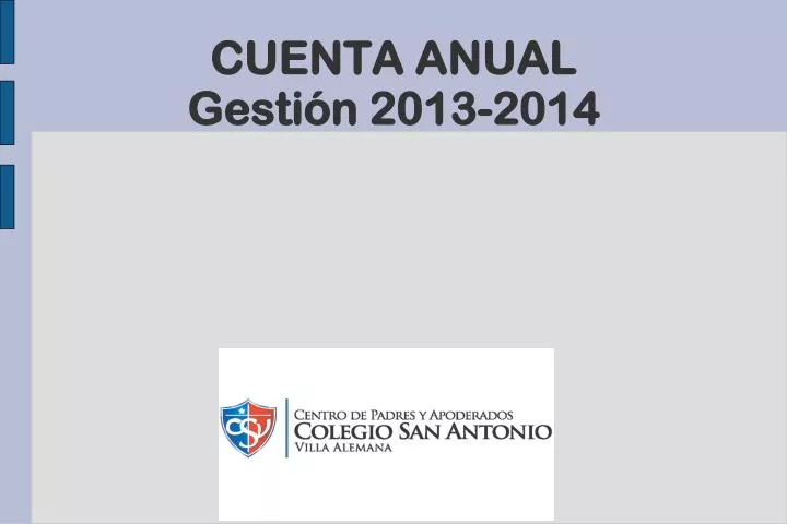 cuenta anual gesti n 2013 2014