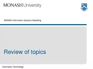 ims5024 information systems modelling