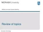 Comprehensive Review of Information Systems Modelling Topics - slide 1