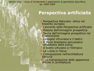 perspectiva artificialis