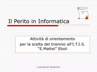 il perito in informatica