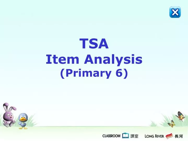 tsa item analysis primary 6