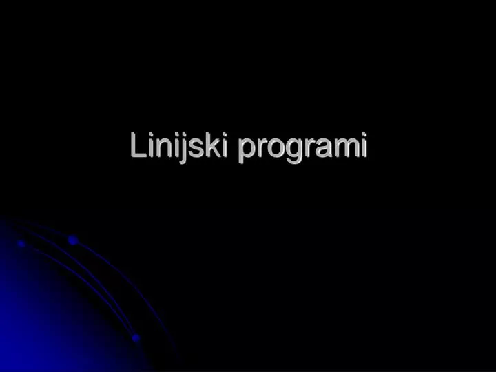 linijski programi