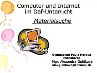 computer und internet im daf unterricht