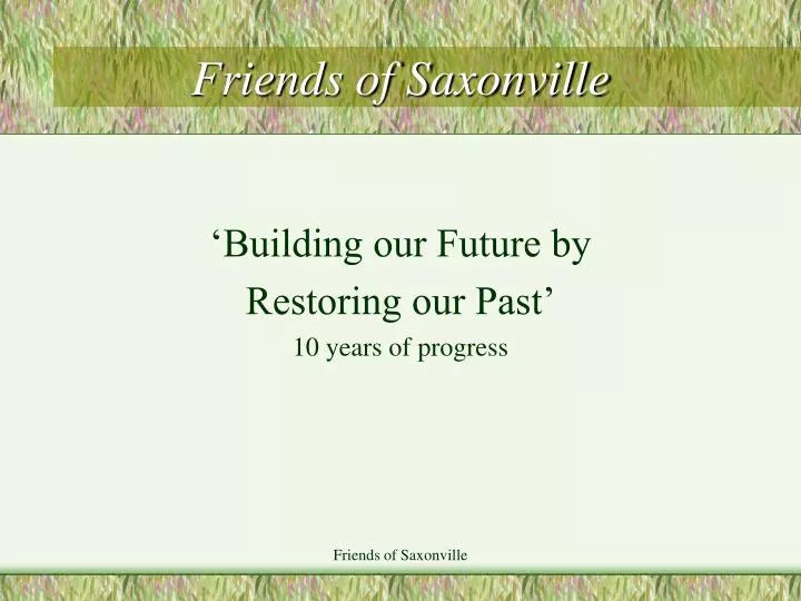 building our future by restoring our past 10 years of progress