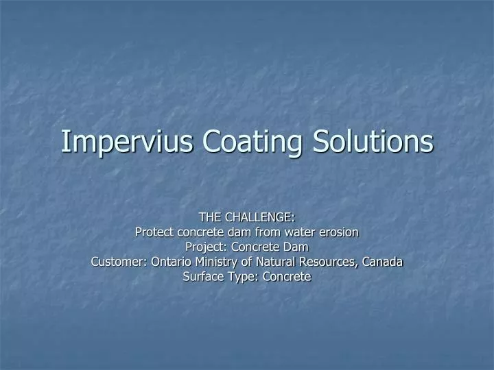 impervius coating solutions