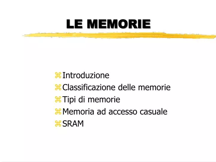 le memorie