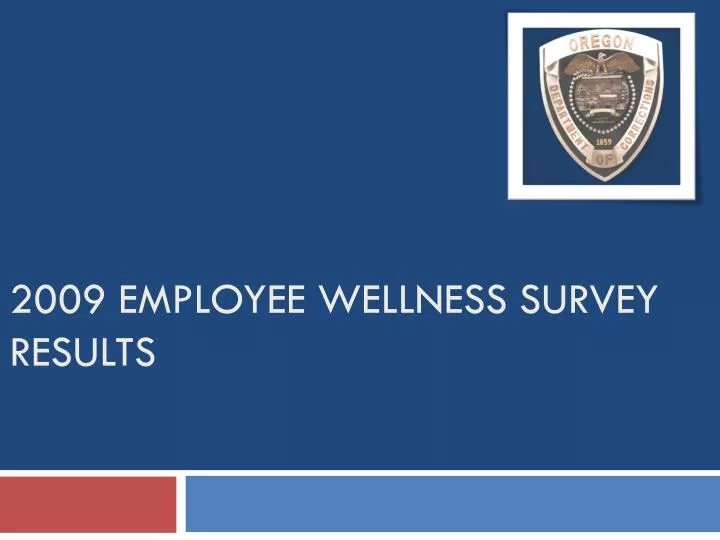 2009 employee wellness survey results