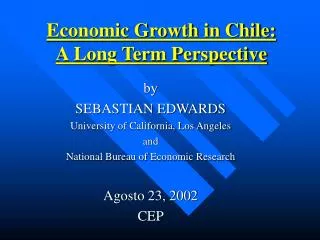 economic growth in chile a long term perspective