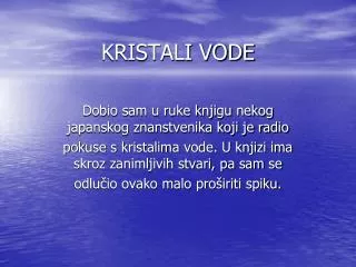 kristali vode