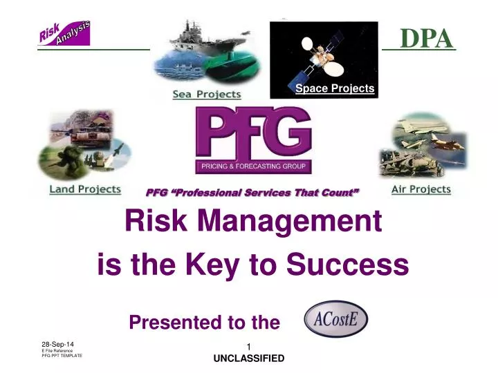 risk management is the key to success presented to the