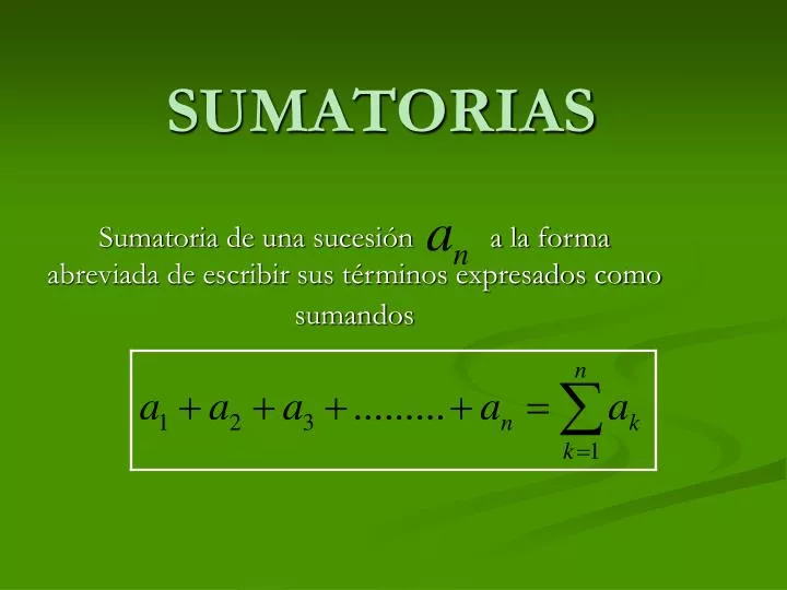 sumatorias