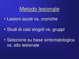 metodo lesionale