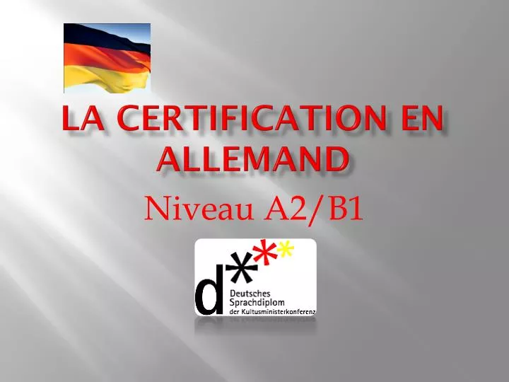 la certification en allemand