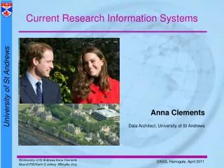 Anna Clements Data Architect, University of St Andrews