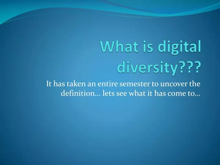 what is digital diversity