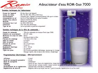 Adoucisseur d’eau ROM-Duo 7000