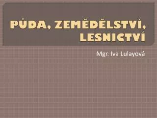 p da zem d lstv lesnictv