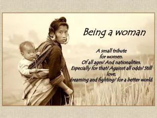Being a woman