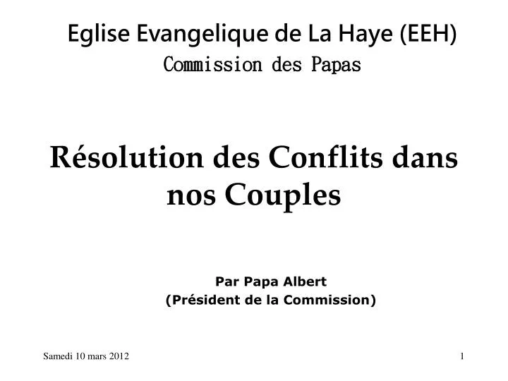 r solution des conflits dans nos couples